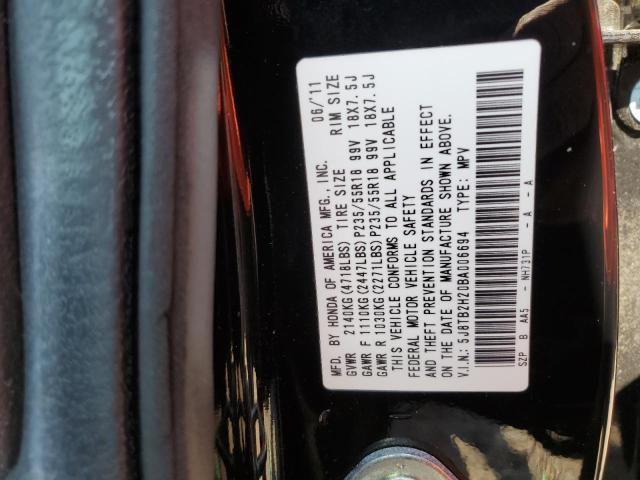 Photo 10 from auction – 2011 ACURA RDX with VIN 5J8TB2H20BA006694