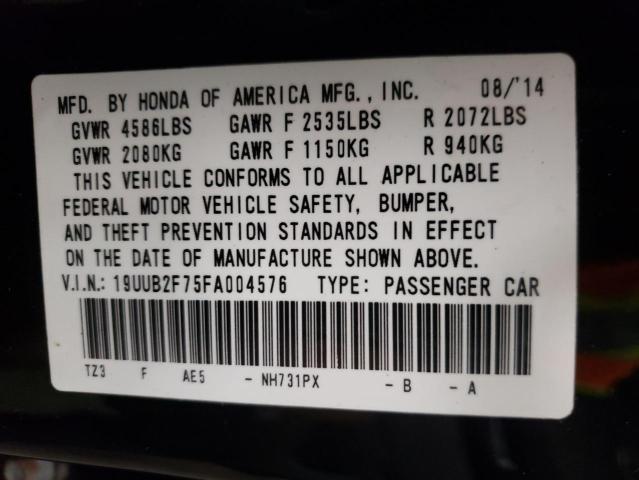 Photo 10 from auction – 2015 ACURA TLX ADVANC with VIN 19UUB2F75FA004576