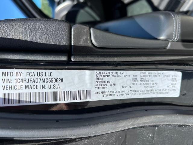 Photo 10 from auction – 2021 JEEP GRAND CHER with VIN 1C4RJFAG7MC650628