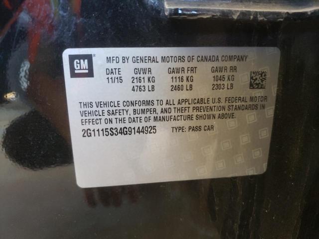 Photo 10 from auction – 2016 CHEVROLET IMPALA LT with VIN 2G1115S34G9144925