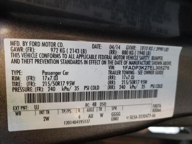 Photo 10 from auction – 2014 FORD FOCUS SE with VIN 1FADP3K27EL305276