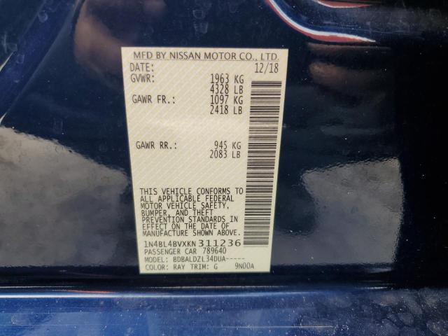 Photo 10 from auction – 2019 NISSAN ALTIMA S with VIN 1N4BL4BVXKN311236