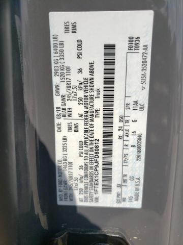 Photo 10 from auction – 2018 FORD F150 SUPER with VIN 1FTEX1CP9JFD80812