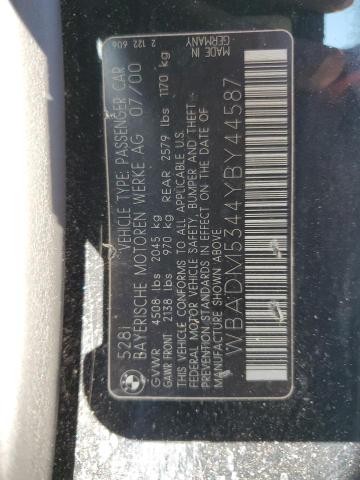 Photo 10 from auction – 2000 BMW 528 I with VIN WBADM5344YBY44587