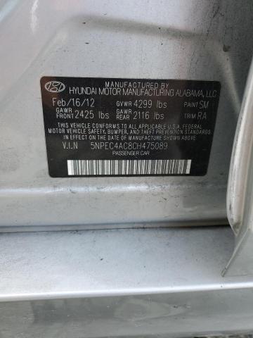 Photo 10 from auction – 2012 HYUNDAI SONATA SE with VIN 5NPEC4AC8CH475089