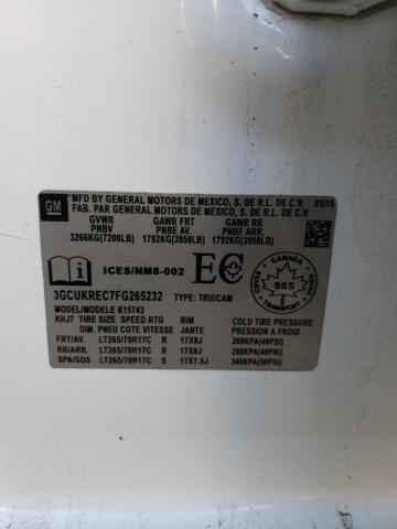 Photo 10 from auction – 2015 CHEVROLET SILVERADO with VIN 3GCUKREC7FG265232
