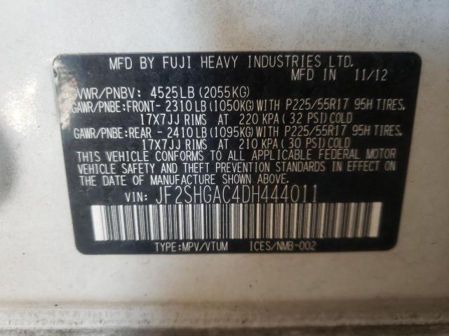 Фото 10 с аукциона – 2013 SUBARU FORESTER 2 с VIN JF2SHGAC4DH444011