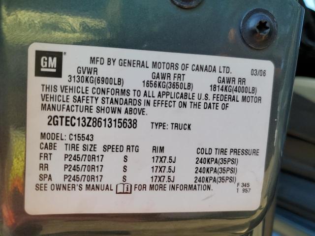 Photo 10 from auction – 2006 GMC NEW SIERRA with VIN 2GTEC13Z861315638