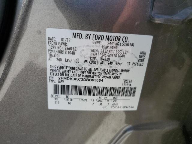 Photo 10 from auction – 2013 FORD EDGE LIMIT with VIN 2FMDK3KC3DBB65884