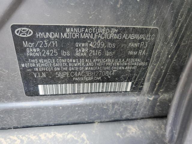 Photo 10 from auction – 2011 HYUNDAI SONATA SE with VIN 5NPEC4AC3BH270844