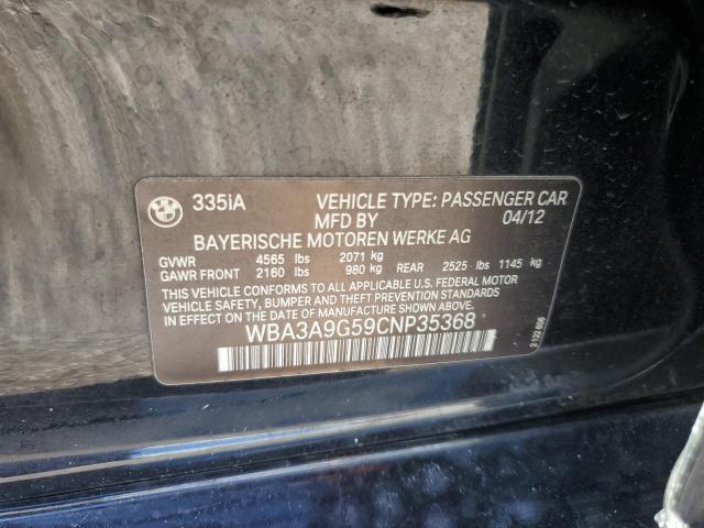Photo 10 from auction – 2012 BMW 335 I with VIN WBA3A9G59CNP35368