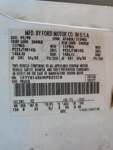 Photo 10 from auction – 1998 FORD RANGER SUP with VIN 1FTYR14X6WPB25218