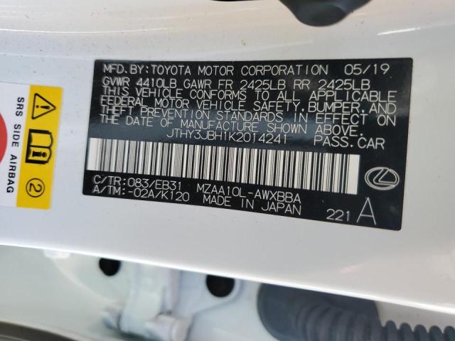 Photo 10 from auction – 2019 LEXUS UX 200 with VIN JTHY3JBH1K2014241