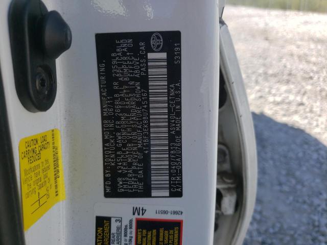Photo 10 from auction – 2011 TOYOTA CAMRY BASE with VIN 4T1BF3EK8BU745167
