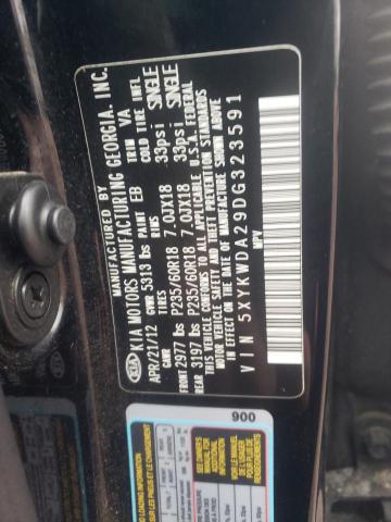 Photo 10 from auction – 2013 KIA SORENTO SX with VIN 5XYKWDA29DG323591