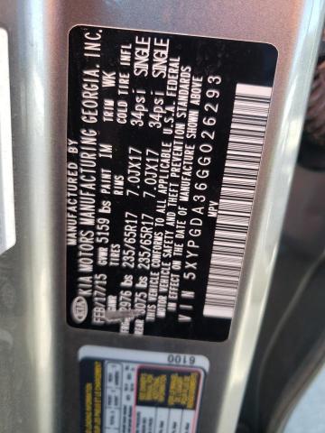 Photo 10 from auction – 2016 KIA SORENTO with VIN 5XYPGDA36GG026293