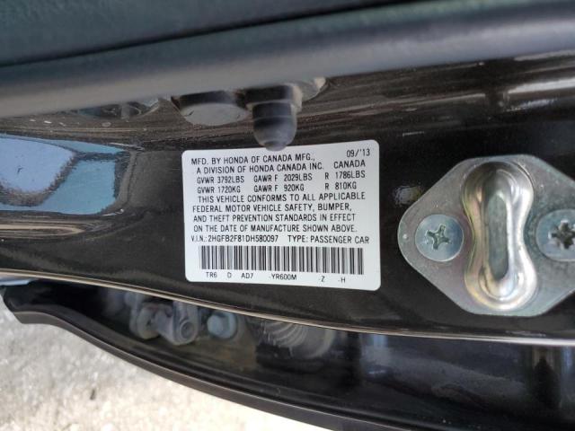 Photo 10 from auction – 2013 HONDA CIVIC EX with VIN 2HGFB2F81DH580097