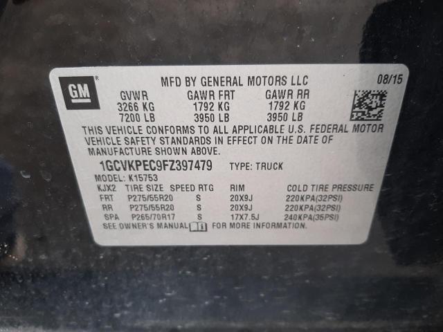 Photo 10 from auction – 2015 CHEVROLET SILVERADO2 with VIN 1GCVKPEC9FZ397479