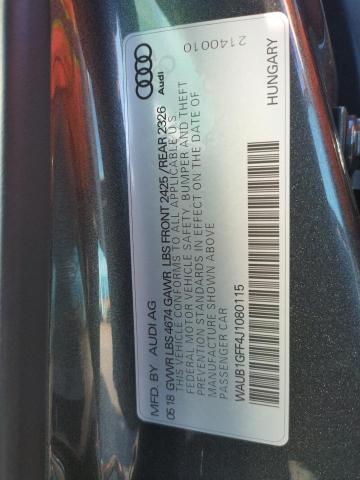 Photo 10 from auction – 2018 AUDI S3 PREMIUM with VIN WAUB1GFF4J1080115