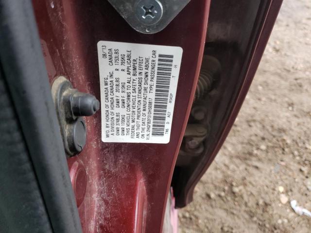 Photo 10 from auction – 2013 HONDA CIVIC LX with VIN 2HGFB2F51DH569817