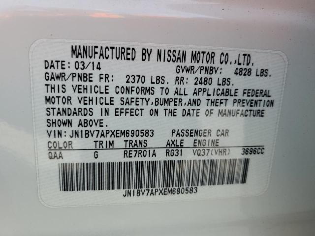 Photo 10 from auction – 2014 INFINITI Q50 BASE with VIN JN1BV7APXEM690583