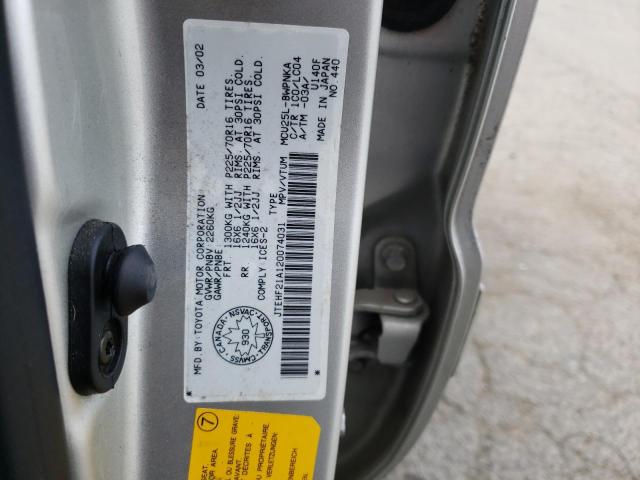 Photo 10 from auction – 2002 TOYOTA HIGHLANDER with VIN JTEHF21A120074031