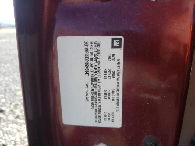 Photo 10 from auction – 2001 CHEVROLET IMPALA with VIN 2G1WF55E019246847
