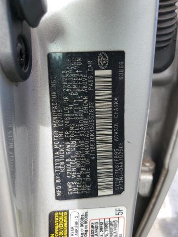 Photo 10 from auction – 2005 TOYOTA CAMRY LE with VIN 4T1BE30K15U557802