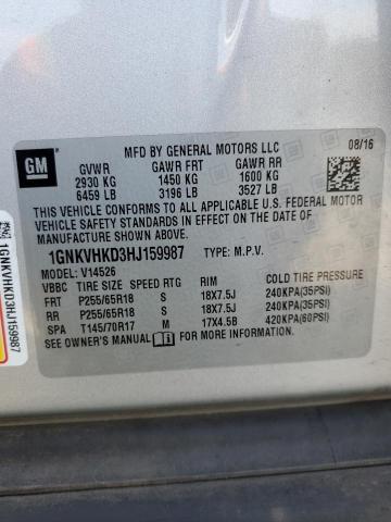 Photo 10 from auction – 2017 CHEVROLET TRAVERSE L with VIN 1GNKVHKD3HJ159987