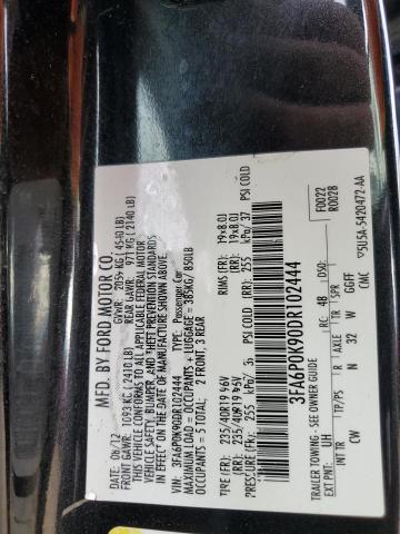 Photo 10 from auction – 2013 FORD FUSION TIT with VIN 3FA6P0K90DR102444