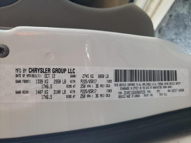 Photo 10 from auction – 2013 CHRYSLER TOWN & COU with VIN 2C4RC1GGXDR607235