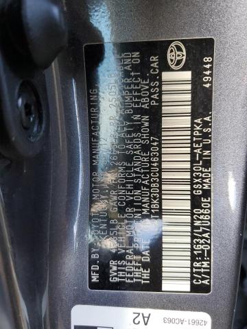 Photo 10 from auction – 2012 TOYOTA AVALON BAS with VIN 4T1BK3DB3CU463047