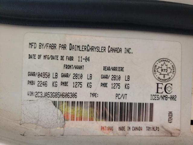 Photo 10 from auction – 2005 CHRYSLER 300 TOURIN with VIN 2C3JA53G85H606306