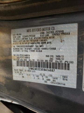 Photo 10 from auction – 2005 FORD FREESTAR S with VIN 2FMZA52235BA16887