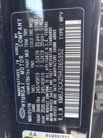 Photo 10 from auction – 2017 HYUNDAI TUCSON LIM with VIN KM8J3CA25HU365352