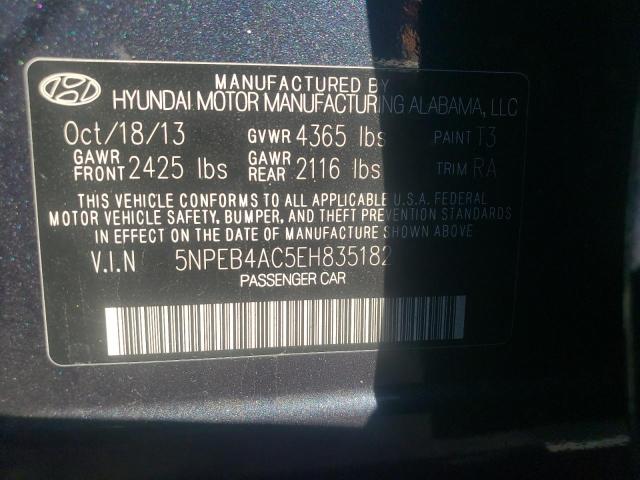 Photo 10 from auction – 2014 HYUNDAI SONATA GLS with VIN 5NPEB4AC5EH835182