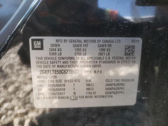 Photo 10 from auction – 2012 GMC TERRAIN SL with VIN 2GKFLTE58C6278507