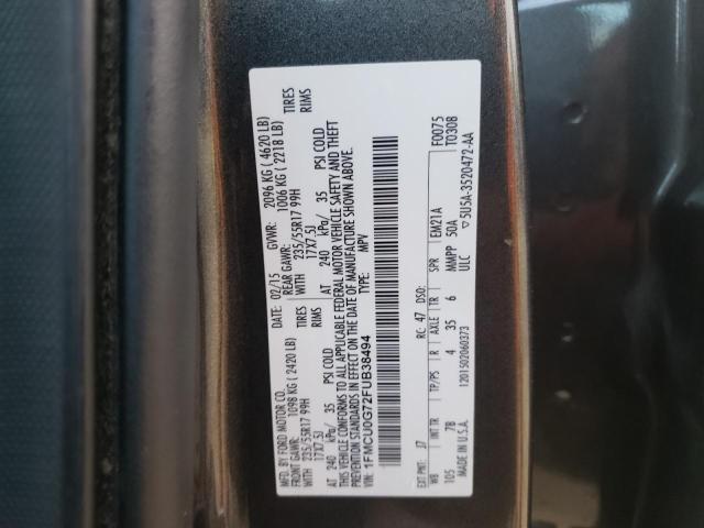 Photo 10 from auction – 2015 FORD ESCAPE SE with VIN 1FMCU0G72FUB38494