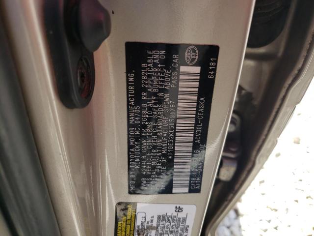 Photo 10 from auction – 2005 TOYOTA CAMRY LE with VIN 4T1BE32K05U594787