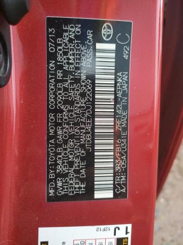 Photo 10 from auction – 2013 TOYOTA COROLLA BA with VIN JTDBU4EE7DJ122069