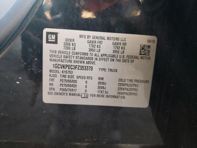 Photo 10 from auction – 2015 CHEVROLET SILVERADO with VIN 1GCVKPEC3FZ353378