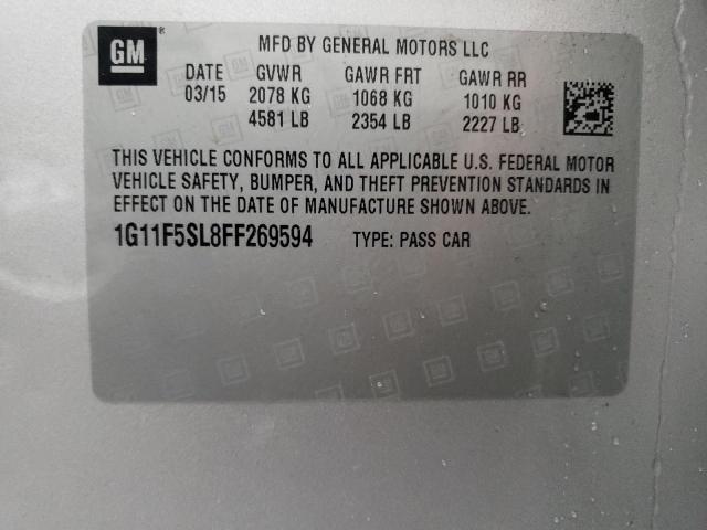 Photo 10 from auction – 2015 CHEVROLET MALIBU LTZ with VIN 1G11F5SL8FF269594