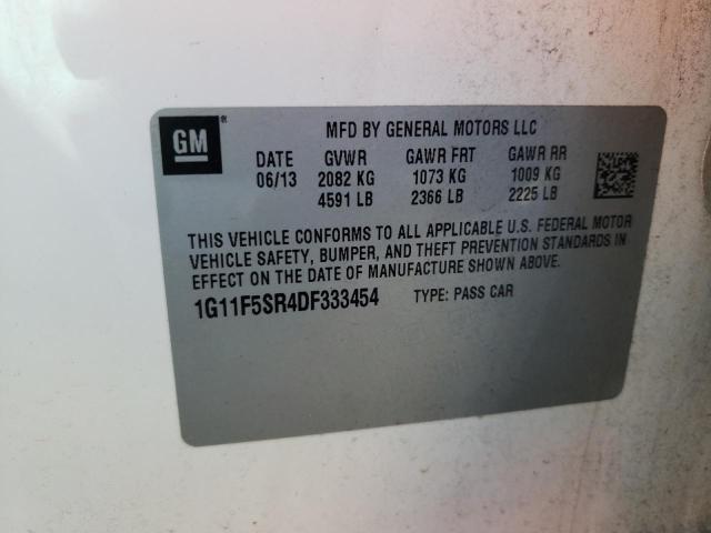 Photo 10 from auction – 2013 CHEVROLET MALIBU 2LT with VIN 1G11F5SR4DF333454