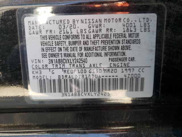Photo 10 from auction – 2020 NISSAN SENTRA SV with VIN 3N1AB8CVXLY242540