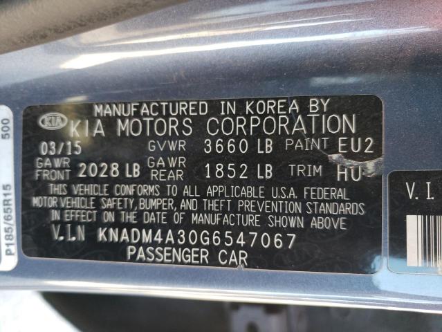 Photo 10 from auction – 2016 KIA RIO LX with VIN KNADM4A30G6547067