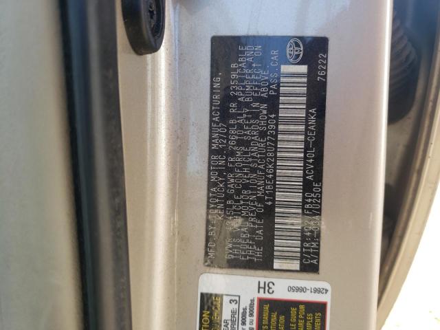 Photo 10 from auction – 2008 TOYOTA CAMRY CE with VIN 4T1BE46K28U773904