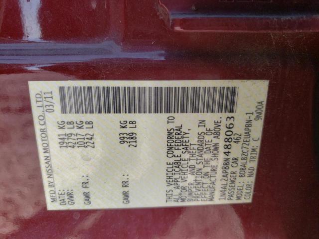 Photo 10 from auction – 2011 NISSAN ALTIMA BAS with VIN 1N4AL2AP8BN488063