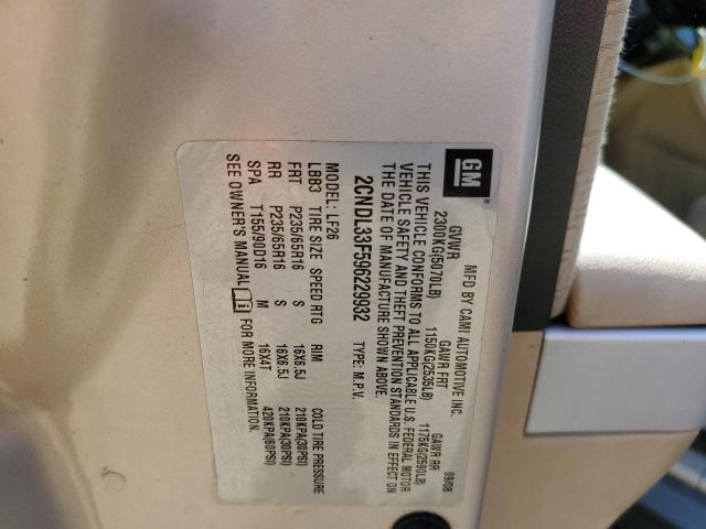 Photo 10 from auction – 2009 CHEVROLET EQUINOX LT with VIN 2CNDL33F596229932