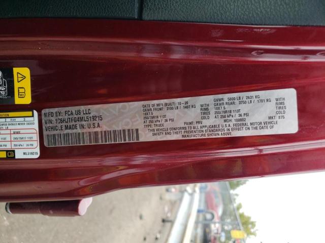 Photo 10 from auction – 2021 JEEP GLADIATOR with VIN 1C6HJTFG4ML519215