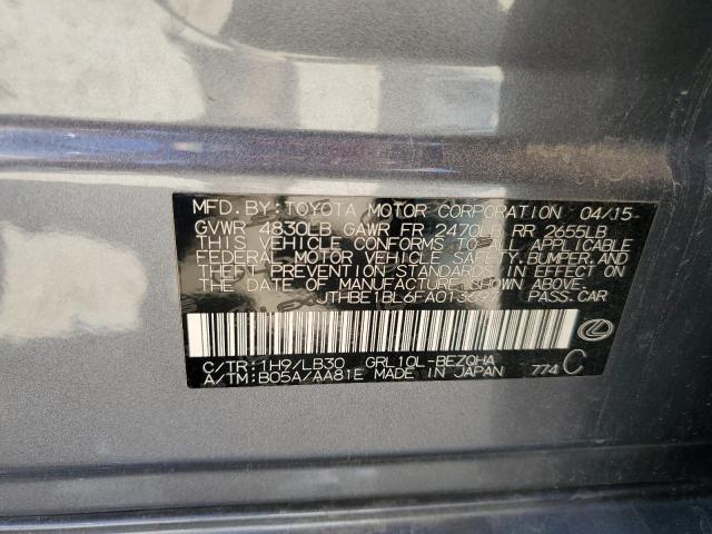 Photo 10 from auction – 2015 LEXUS GS 350 with VIN JTHBE1BL6FA013697